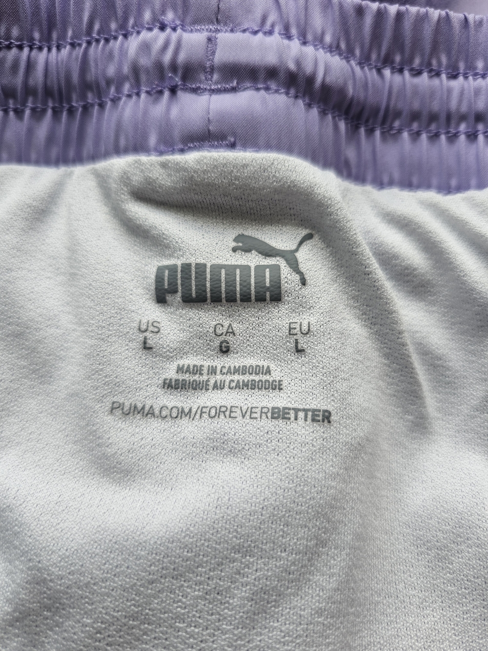 Puma Lavender Athletic Dri Cell Running Shorts with Yellow Trim Women's L - Picture 11 of 11